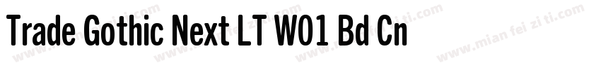 Trade Gothic Next LT W01 Bd Cn字体转换